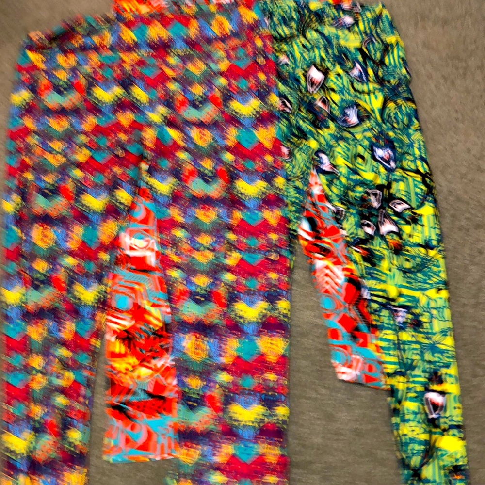 Three pairs Lularoe Tall and Curvy leggings